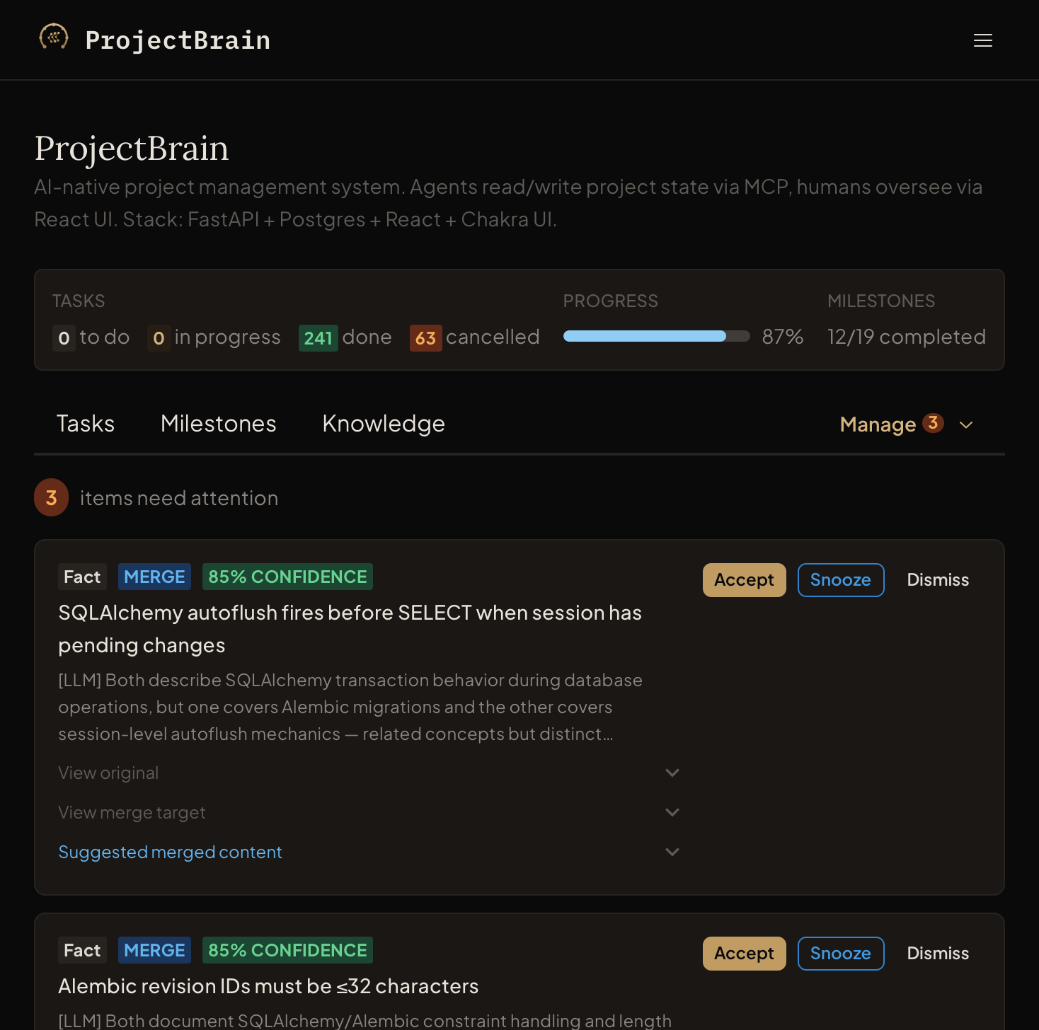 ProjectBrain — Persistent memory for AI agents